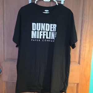 Old Navy Black Short Sleeve Dunder Mifflin Tee
